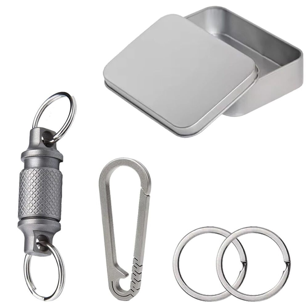 5748 Titanium Quick Release Keychain, Detachable Key Ring, Disconnect